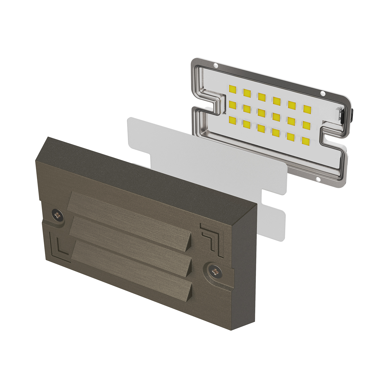LT9701P Die Cast Brass Grating RGB CCT Tunable Smart Step Light